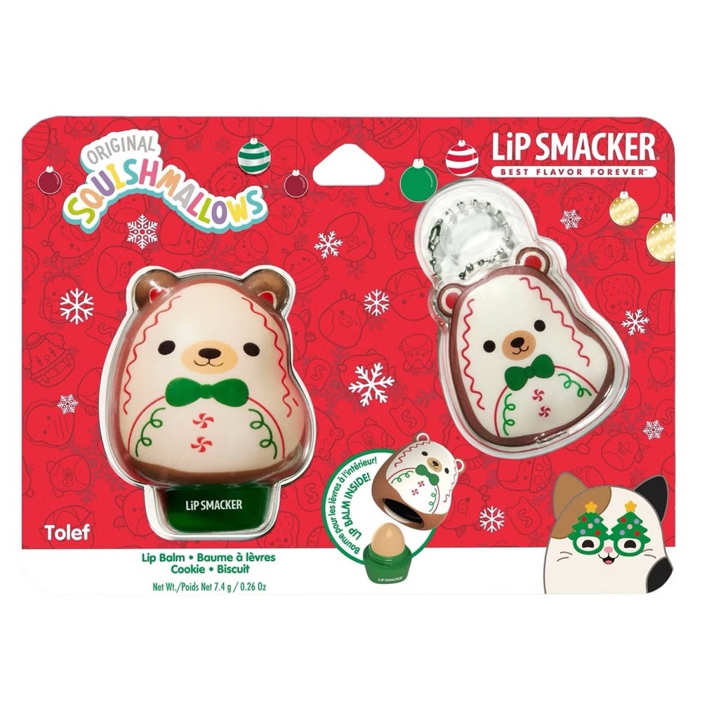 Lip Smacker nwt Squishmallow Lip Balm & Charm - Tolef - 0.2oz